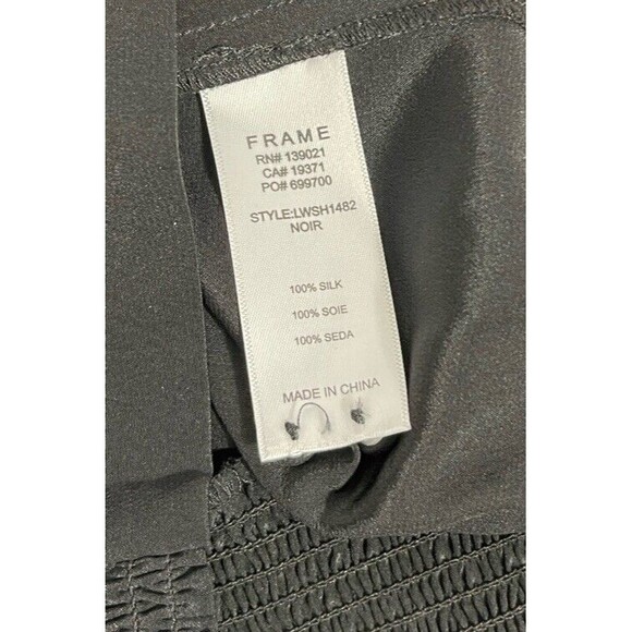 Frame Silk Sleeveless Mock Neck Keyhole Casual Blouse Top. Size:  S/P - Picture 8 of 9